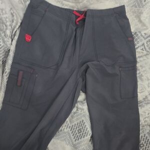 Carhartt Charcoal Scrub Pants with Pink Details